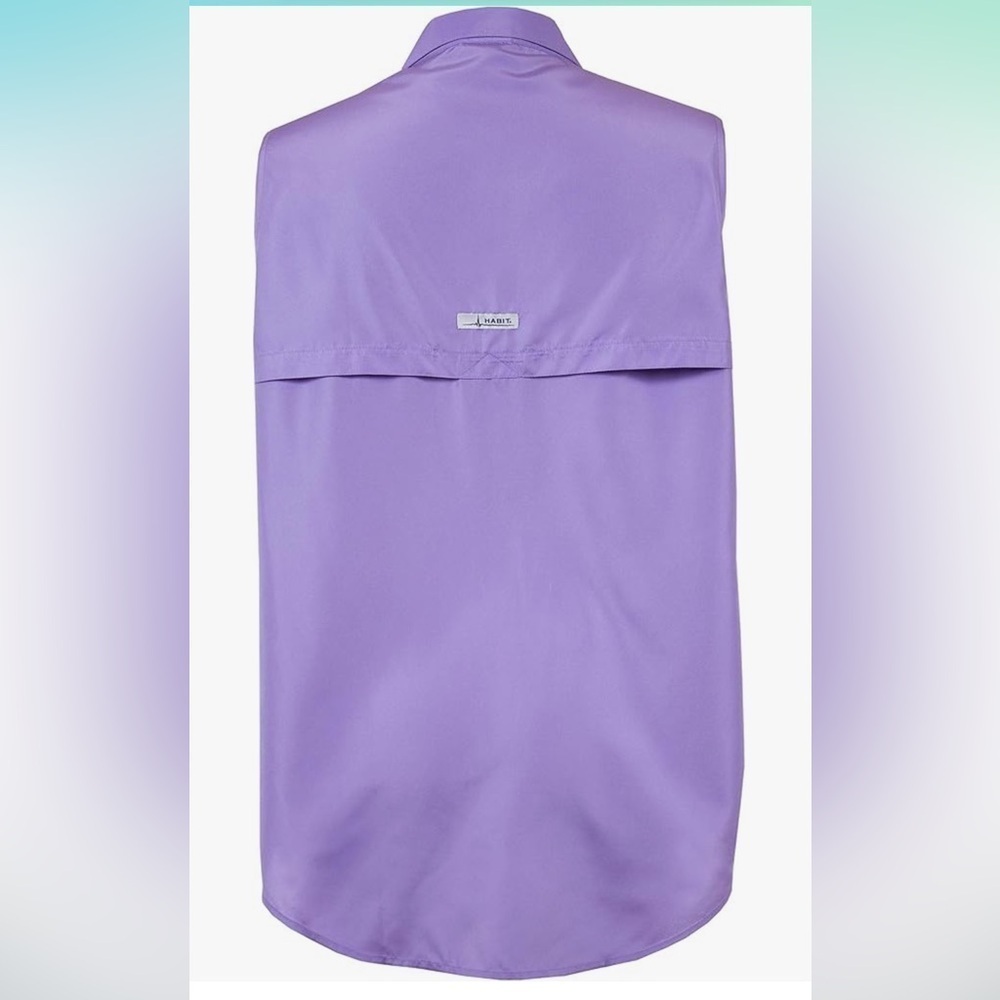 Sleeveless Button-Front Shirt in Lavender by Haggar - Picture 2 of 8